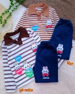 Girls' blouse and trousers, ages 4 to 7