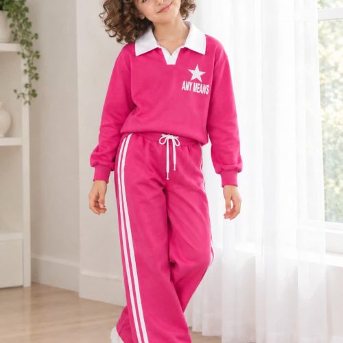 Girls' blouse and trousers, ages 5 to 12