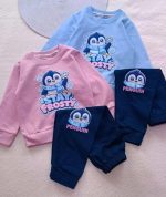 Girls' blouse and trousers set, ages 1 to 4