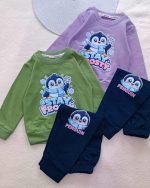 Girls' blouse and trousers set, ages 1 to 4