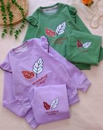 Girls' blouse and trousers, sizes 45 and 50