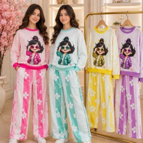 Girls' blouse and trousers, sizes 50 to 65