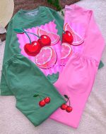 Girls' blouse and trousers, sizes 55 and 60