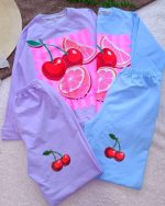 Girls' blouse and trousers, sizes 55 and 60