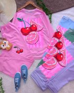 Girls' blouse and trousers, sizes 55 and 60