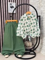 Girls' blouse and trousers, sizes 55 to 65