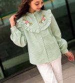 Girls' blouse, sizes 60 to 70