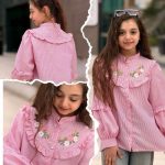 Girls' blouse, sizes 60 to 70