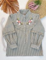 Girls' blouse, sizes 60 to 70