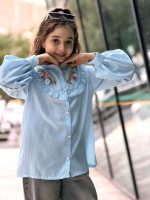 Girls' blouse, sizes 60 to 70