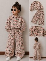 Girls' crop top and trousers, sizes 50 to 65