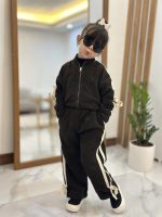 Girls' sweatshirt and trousers, ages 3 to 10