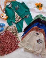 Girls' sweatshirt and trousers, sizes 35 to 55