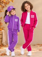 Girls' sweatshirt and trousers, sizes 50 to 60