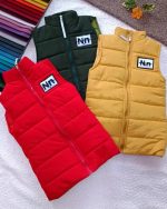 Puffer vests for girls and boys, sizes 50 to 60