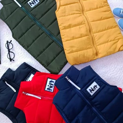 Puffer vests for girls and boys, sizes 50 to 60