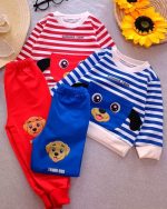 Blouse and trousers for girls and boys, sizes 35 to 45