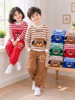 Blouse and trousers for girls and boys, sizes 35 to 45