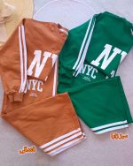 Blouses and trousers for girls and boys, ages 8 to 12