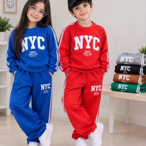 Blouses and trousers for girls and boys, ages 8 to 12