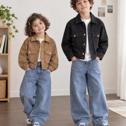 Cotton jackets for girls and boys, ages 4 to 16