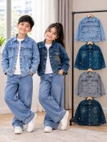 Denim jackets for girls and boys, sizes 55 to 70