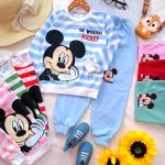 Girls' and boys' blouse and trousers, sizes 45 to 50
