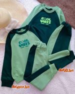 Girls' and boys' blouse and trousers, sizes 45 to 60
