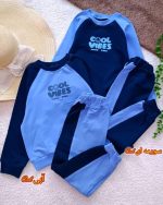 Girls' and boys' blouse and trousers, sizes 45 to 60