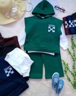 Girls' and boys' hoodie and trousers, sizes 45 to 60