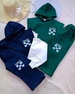 Girls' and boys' hoodie and trousers, sizes 45 to 60