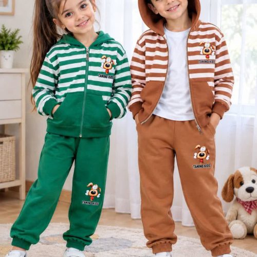 Girls' and boys' sweatshirts and trousers, sizes 35 to 50.