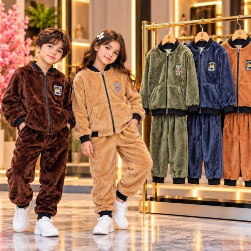 Girls' and boys' sweatshirts and trousers, sizes 40 to 55