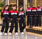 Girls' and boys' sweatshirts and trousers, sizes 50 to 60
