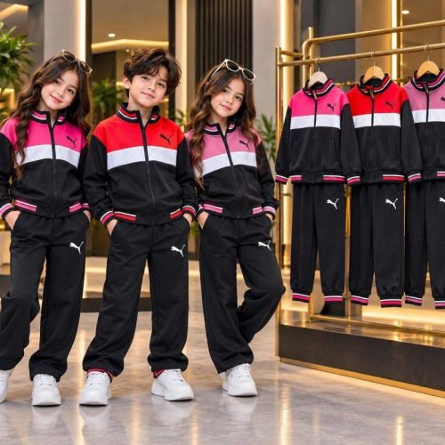 Girls' and boys' sweatshirts and trousers, sizes 50 to 60