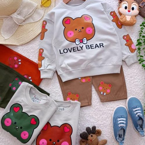 Girls' and boys' tops and trousers, sizes 35 to 55