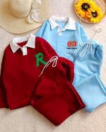 Girls' and boys' tops and trousers, sizes 50 to 65