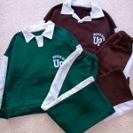 Girls' and boys' tops and trousers, sizes 55 to 70
