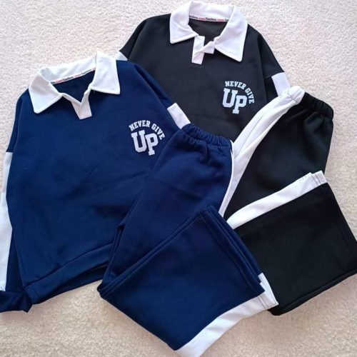 Girls' and boys' tops and trousers, sizes 55 to 70