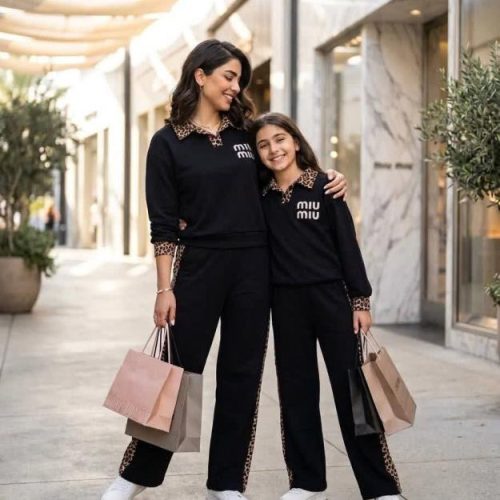 Girls' and women's blouses and trousers, sizes 40 to 75