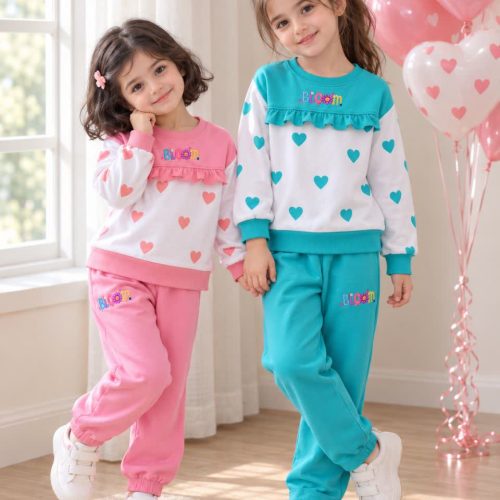 Girls' blouse and trousers, ages 1 to 7