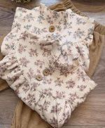 Girls' blouse and trousers, ages 2 to 9