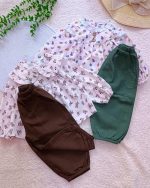 Girls' blouse and trousers, ages 2 to 9