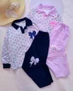 Girls' blouse and trousers, ages 4 to 11