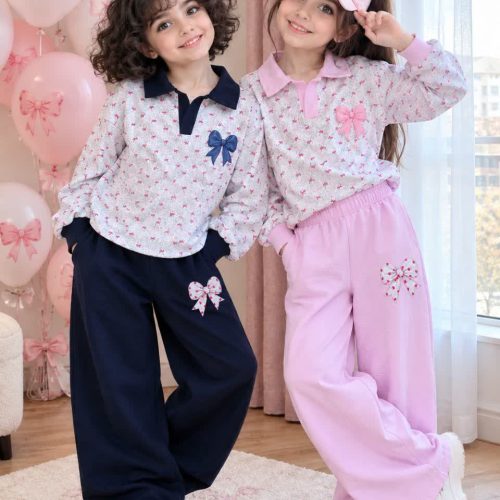 Girls' blouse and trousers, ages 4 to 11