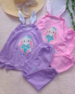 Girls' blouse and trousers, ages 4 to 7
