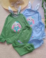 Girls' blouse and trousers, ages 4 to 7