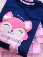 Girls' blouse and trousers, ages 4 to 9