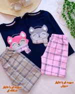 Girls' blouse and trousers, ages 4 to 9