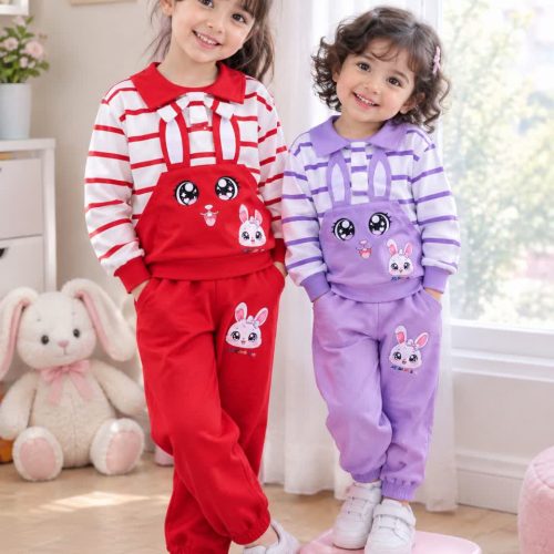Girls' blouse and trousers, for ages 1 to 5 years